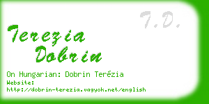 terezia dobrin business card
