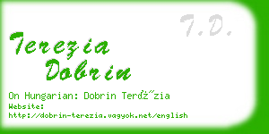 terezia dobrin business card